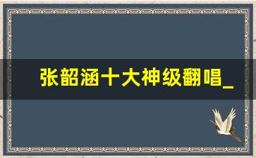 张韶涵十大神级翻唱_2023年张韶涵身价多少亿