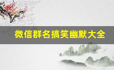 微信群名搞笑幽默大全542个视频