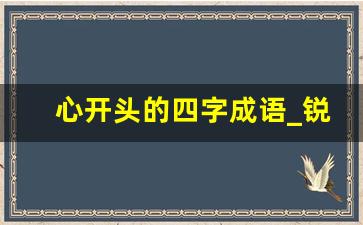 心开头的四字成语_锐开头的四字成语