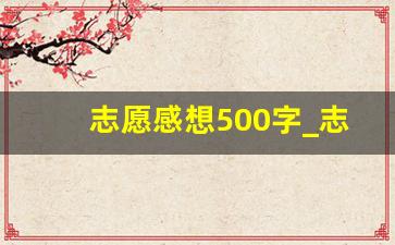 志愿感想500字_志愿者观后感