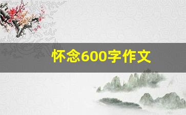 怀念600字作文