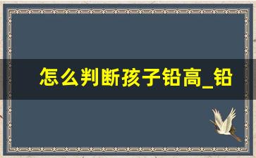 怎么判断孩子铅高_铅超标吃什么排铅最快