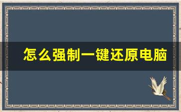 怎么强制一键还原电脑_电脑回收上门