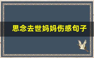 思念去世妈妈伤感句子_妈妈走了此生再没妈妈了