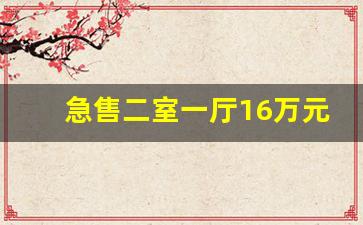 急售二室一厅16万元_一楼小院20万出售