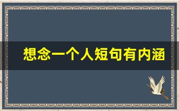 想念一个人短句有内涵