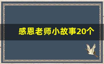 感恩老师小故事20个_感恩素材简短15个事例