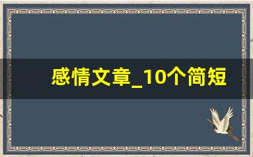 感情文章_10个简短的爱情小故事