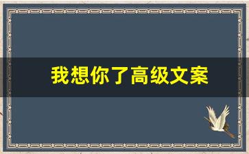 我想你了高级文案