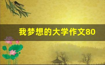 我梦想的大学作文800字