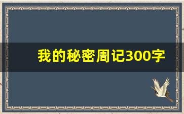 我的秘密周记300字