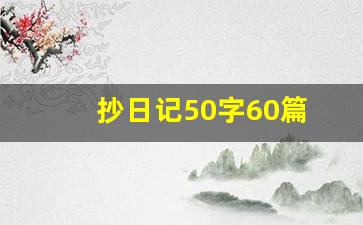 抄日记50字60篇