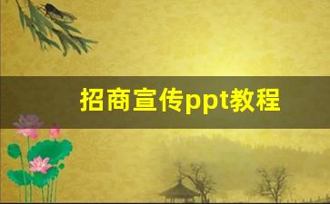 招商宣传ppt教程