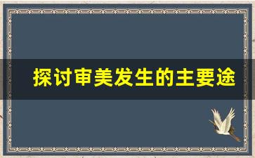 探讨审美发生的主要途径有哪些