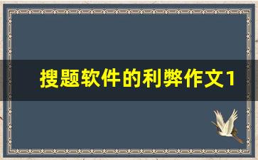 搜题软件的利弊作文1000字