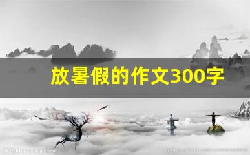 放暑假的作文300字