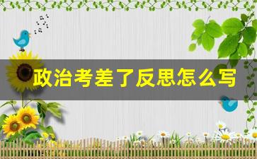 政治考差了反思怎么写300字_政治反思考试没考好300字