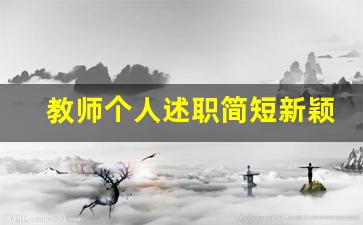 教师个人述职简短新颖