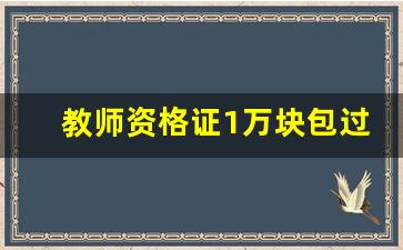 教师资格证1万块包过_教师资格证免试条件