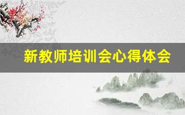 新教师培训会心得体会范文