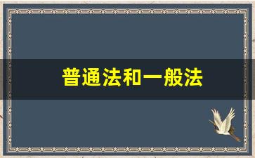 普通法和一般法