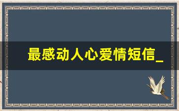 最感动人心爱情短信_爱情短信息1000条