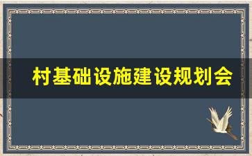 村基础设施建设规划会议记录_基础设施规划