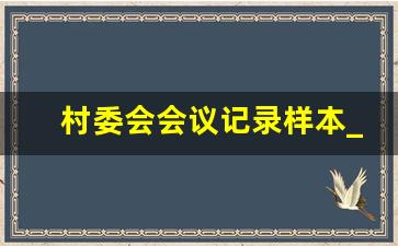 村委会会议记录样本_村委会临时救助会议记录模板