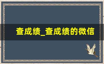 查成绩_查成绩的微信小程序