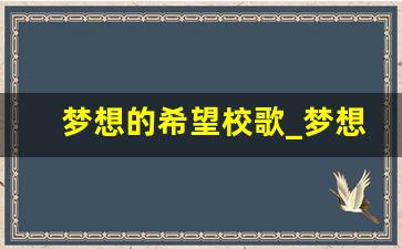 梦想的希望校歌_梦想的微光郑州五中校歌