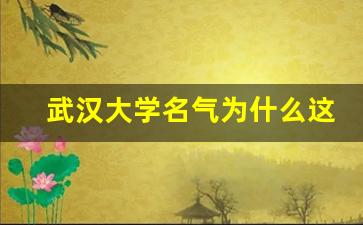 武汉大学名气为什么这么大_武汉大学最冷门的专业