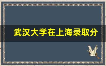 武汉大学在上海录取分数线