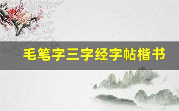 毛笔字三字经字帖楷书全文_三字经小楷书法作品