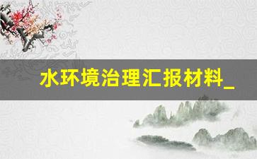 水环境治理汇报材料_乡镇水污染防治工作汇报材料