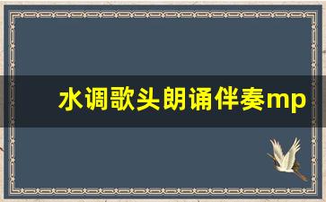 水调歌头朗诵伴奏mp3_明亮的月光几时有伴奏mp3下载