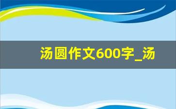 汤圆作文600字_汤圆的美词佳句