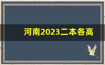 河南2023二本各高校投档线_河南本科线