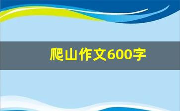 爬山作文600字