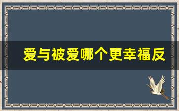 爱与被爱哪个更幸福反方辩词