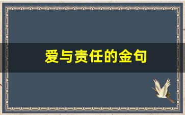 爱与责任的金句