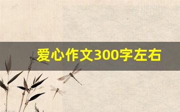 爱心作文300字左右