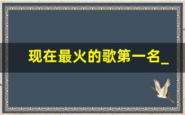 现在最火的歌第一名_网络歌曲2023年流行歌曲排行榜