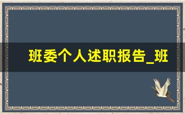 班委个人述职报告_班委期末述职报告