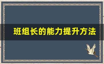 班组长的能力提升方法_班组长能力提升计划