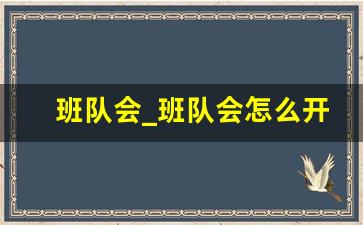 班队会_班队会怎么开展