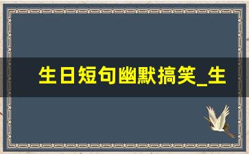 生日短句幽默搞笑_生日搞笑段子短句