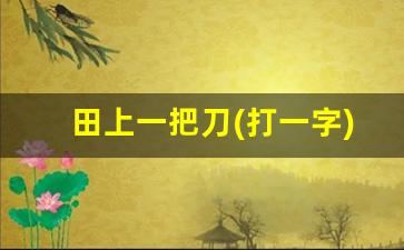 田上一把刀(打一字)_人在太阳下(打一字)