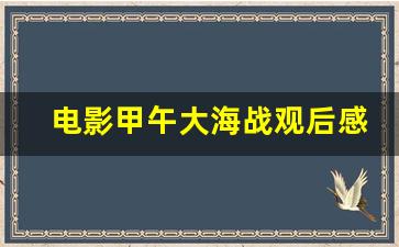 电影甲午大海战观后感