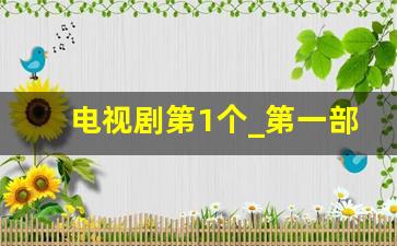 电视剧第1个_第一部电视剧叫什么