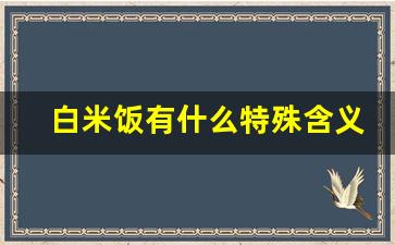 白米饭有什么特殊含义_米饭代表的爱情含义